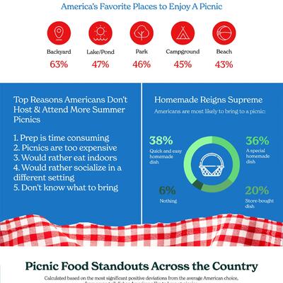 The most popular picnic foods in America and every state [Infographic]